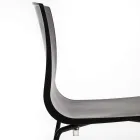 Scaun de sufragerie din polipropilenă cu bază metalică, 4 bucăți - Alina Viadurini