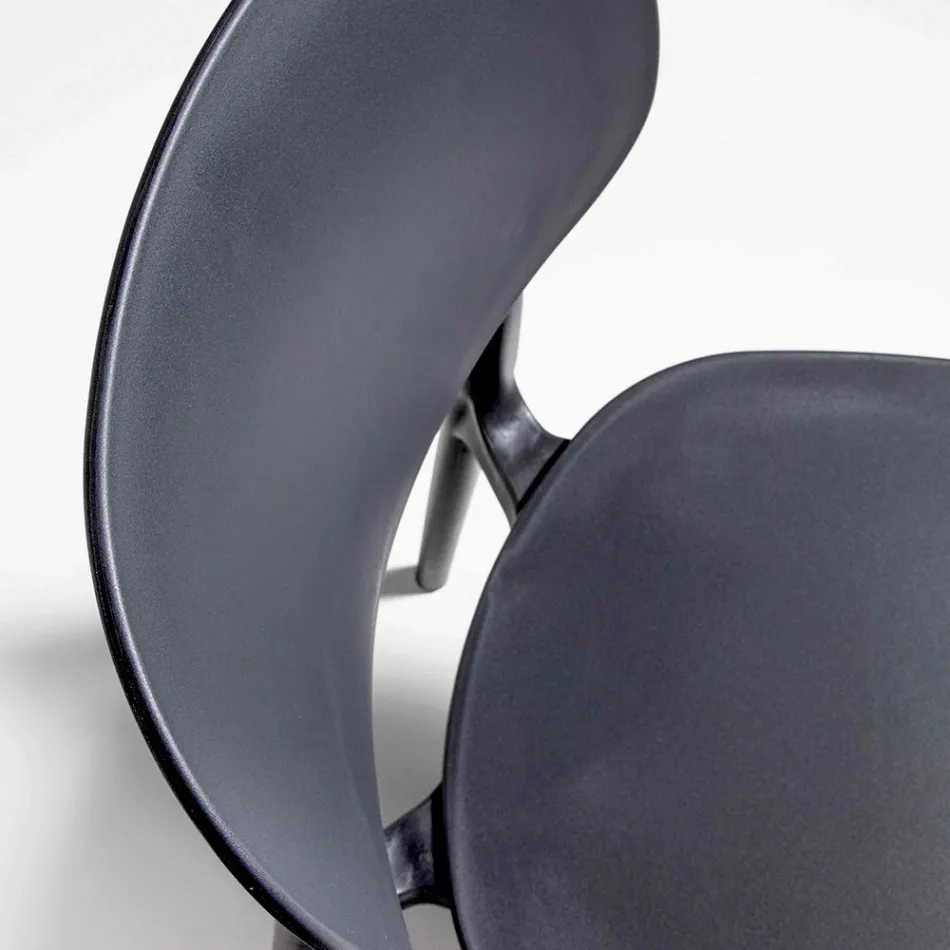 Scaun de sufragerie din polipropilenă stivuibil, 4 bucăți - Zagreb Viadurini