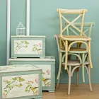 Scaun de sufragerie din Rattan și lemn Design clasic Homemotion - Meridia Viadurini