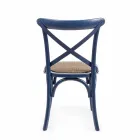 Scaun de sufragerie din Rattan și lemn Design clasic Homemotion - Meridia Viadurini