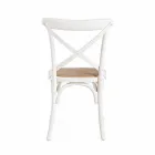 Scaun de sufragerie din Rattan și lemn Design clasic Homemotion - Meridia Viadurini