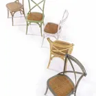 Scaun de sufragerie din Rattan și lemn Design clasic Homemotion - Meridia Viadurini