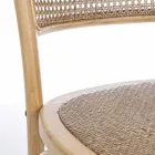 Scaun de sufragerie din Rattan și lemn Design clasic Homemotion - Meridia Viadurini