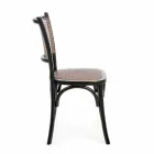 Scaun de sufragerie din Rattan și lemn Design clasic Homemotion - Meridia Viadurini