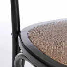 Scaun de sufragerie din Rattan și lemn Design clasic Homemotion - Meridia Viadurini