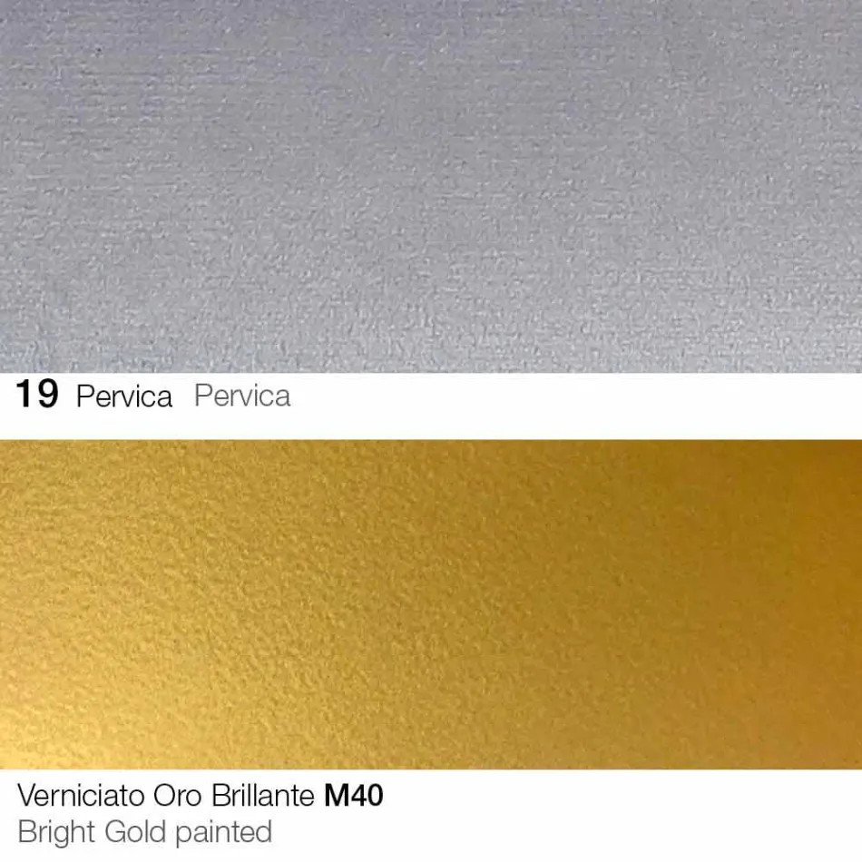 Scaun de sufragerie din stofă cu picioare aurii Made in Italy - Marchesi Viadurini