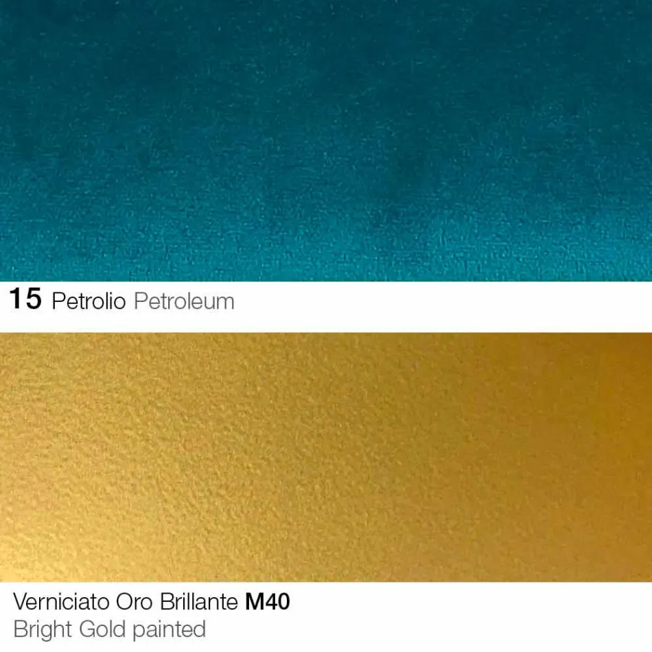 Scaun de sufragerie din stofă cu picioare aurii Made in Italy - Marchesi Viadurini