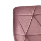 Scaun de Sufragerie din Tesatura si Metal Auriu 4 Piese - Smeralda Viadurini