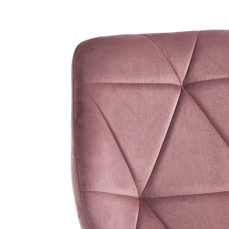 Scaun de Sufragerie din Tesatura si Metal Auriu 4 Piese - Smeralda Viadurini