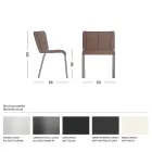 Scaun de Sufragerie Imbracat in Ecopiele Made in Italy - Giulia Viadurini