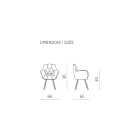 Scaun de Sufragerie din Ecopiele Structura Metalica 2 Piese - Delpiero Viadurini