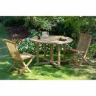 Scaun de gradina pliabil din Teak natural - Yggdrasil Viadurini