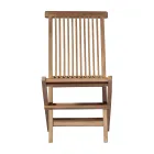 Scaun de grădină pliabil din lemn de tec - strălucitor Viadurini