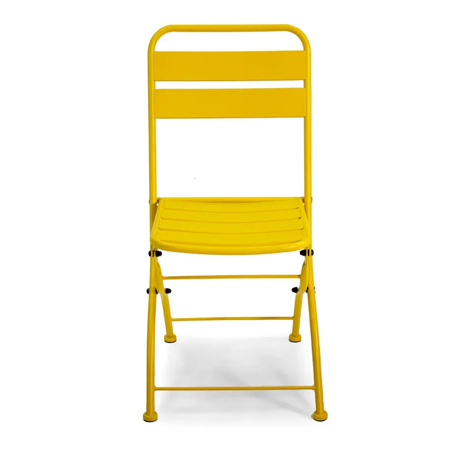 Scaun de grădină pliabil fabricat în întregime din metal - Ribbon Viadurini