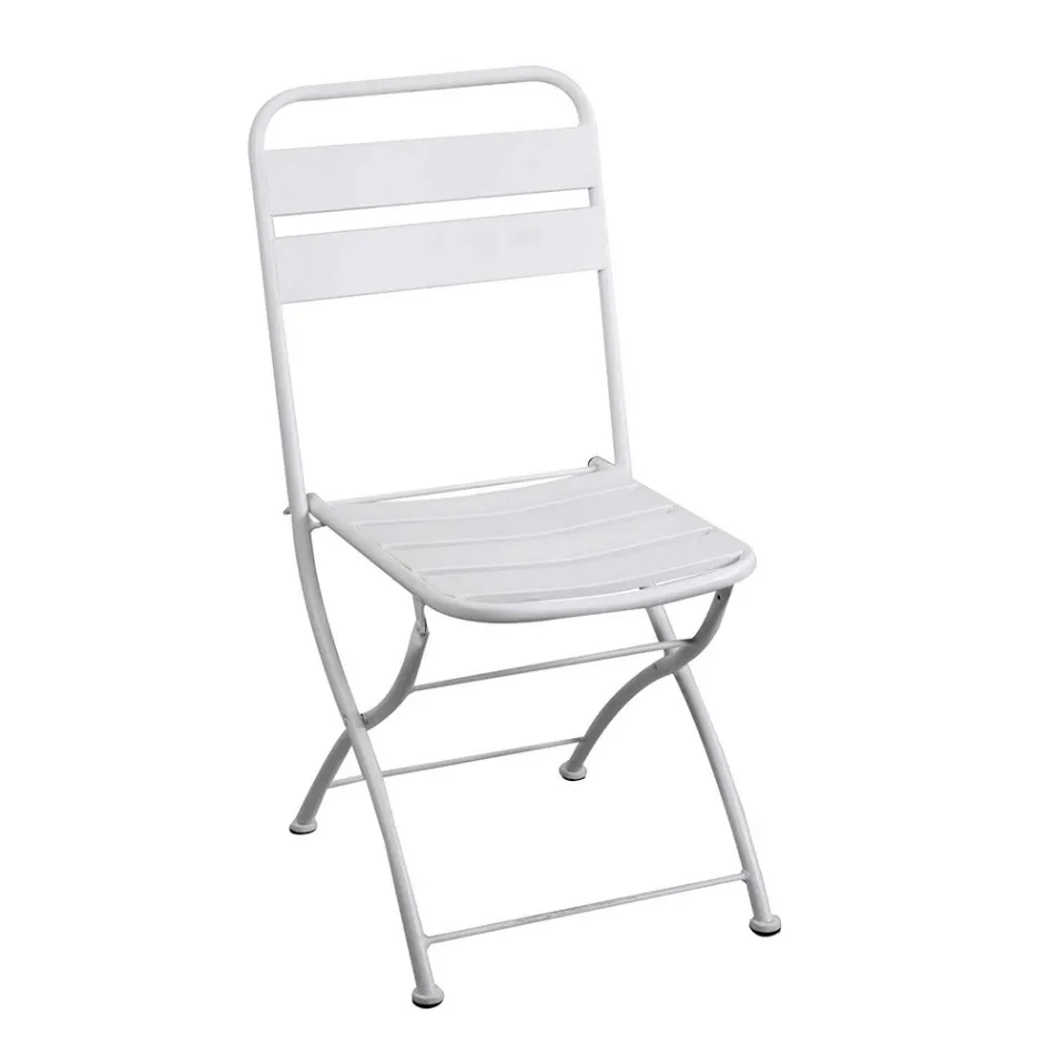 Scaun de grădină pliabil fabricat în întregime din metal - Ribbon Viadurini