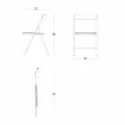 Scaun pliabil din metal și lemn de stejar 2 bucăți Made in Italy - Roberta Viadurini