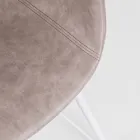 Scaun Fotoliu din Otel Alb sau Negru si Piele Eco Vintage - Gongo Viadurini