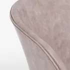 Scaun Fotoliu din Otel Alb sau Negru si Piele Eco Vintage - Gongo Viadurini