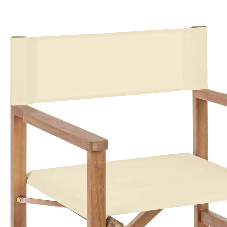 Scaun Director din Lemn de Salcam de Design Exterior pentru Gradina - Roxen Viadurini