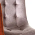 Scaun de sufragerie tapițat din catifea, rezistent la pete, 4 bucăți - Kylie Viadurini