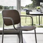 Scaun de Sufragerie din Lemn si Metal Made in Italy 2 Piese - Saffia Viadurini