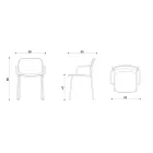 Scaun de Sufragerie din Lemn si Metal Made in Italy 2 Piese - Saffia Viadurini