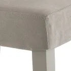 Scaun de Sufragerie din Microfibra si Lemn Made in Italy 2 Piese - Simonella Viadurini