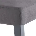 Scaun de Sufragerie din Microfibra si Lemn Made in Italy 2 Piese - Simonella Viadurini