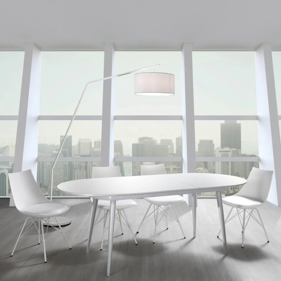 Scaun de Sufragerie din Piele, Polipropilena si Metal 2 Piese - Renella Viadurini