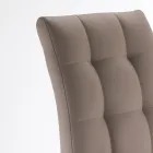 Scaun de Sufragerie din Piele Sintetica si Metal Cromat 4 Piese - Molise Viadurini