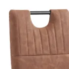 Scaun de Sufragerie din Piele Sintetica Invechita 4 Piese - Cassandra Viadurini