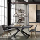 Scaun de Sufragerie din Polipropilena si Piele Sintetica 4 Piese - Chira Viadurini