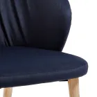 Scaun de sufragerie din stofa cu design modern elegant - Reginaldo Viadurini