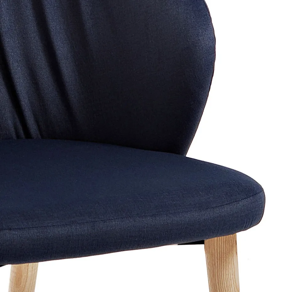 Scaun de sufragerie din stofa cu design modern elegant - Reginaldo Viadurini