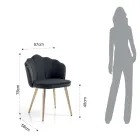 Scaun de Sufragerie din Tesatura si Metal Finisaj Auriu 4 Piese - Rafinat Viadurini