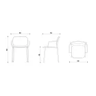 Scaun de Sufragerie din Tesatura si Metal Made in Italy 2 Piese - Sangria Viadurini