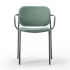 Scaun de Sufragerie din Tesatura si Metal Made in Italy 2 Piese - Sangria Viadurini