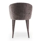 Scaun de Sufragerie Tapitat cu Tesatura Made in Italy 4 Piese - Tagata Viadurini