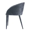 Scaun de Sufragerie Tapitat cu Tesatura Made in Italy 4 Piese - Tagata Viadurini