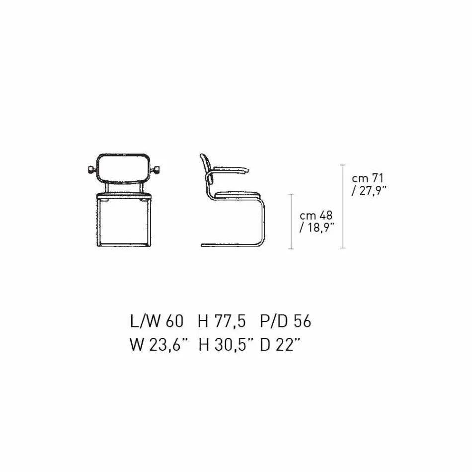 Scaun de birou din piele cu structură din oțel cromat Fabricat în Italia - Octant Viadurini