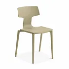 Scaune de polipropilenă stivuibile în aer liber, realizate în Italia, 4 piese - Claribel Viadurini