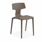 Scaune de polipropilenă stivuibile în aer liber, realizate în Italia, 4 piese - Claribel Viadurini