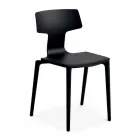 Scaune de polipropilenă stivuibile în aer liber, realizate în Italia, 4 piese - Claribel Viadurini