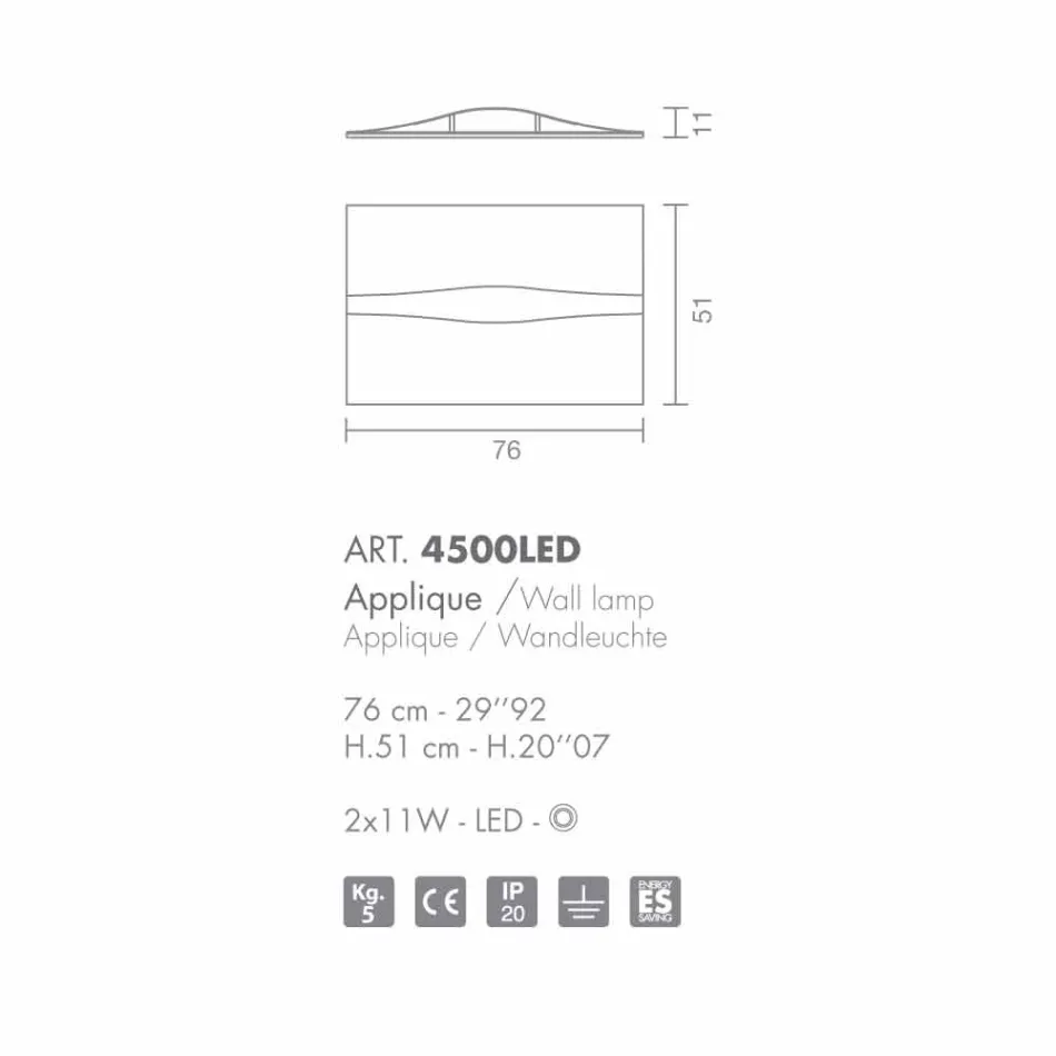 Selene Art &amp; Light applique cu panouri texturate realizate manual Viadurini