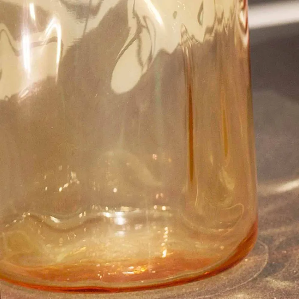 Selene Bossa Nova masă lampă Ø10 H 26cm din chihlimbar de sticlă suflată Viadurini