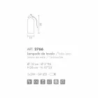 Selene Bossa Nova masă lampă Ø10 H 26cm din chihlimbar de sticlă suflată Viadurini