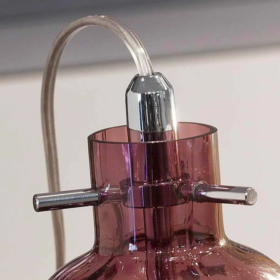 Selene Bossa Nova veioză O11 H16cm, ametist sticlă suflată Viadurini