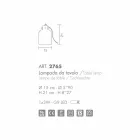 Selene Bossa Nova masă lampă Ø15 H 21cm din chihlimbar de sticlă suflată Viadurini