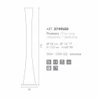 Selene Clepsidra sticlă suflată lampa de podea H175cm Ø36 Viadurini