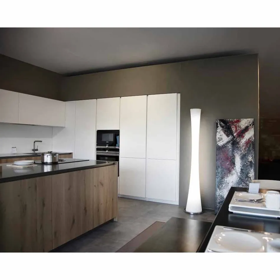 Selene Clepsidra sticlă suflată lampa de podea H175cm Ø36 Viadurini